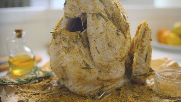 Apply all your marinades and seasonings before using your turkey fryer