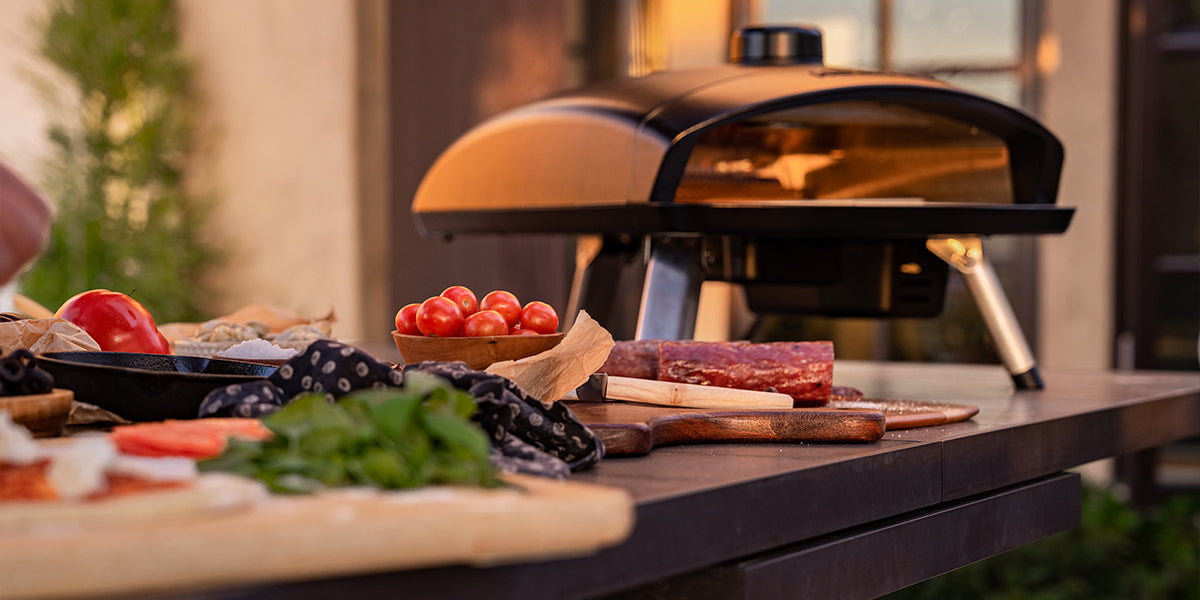 Ora Pizza oven sitting on a table