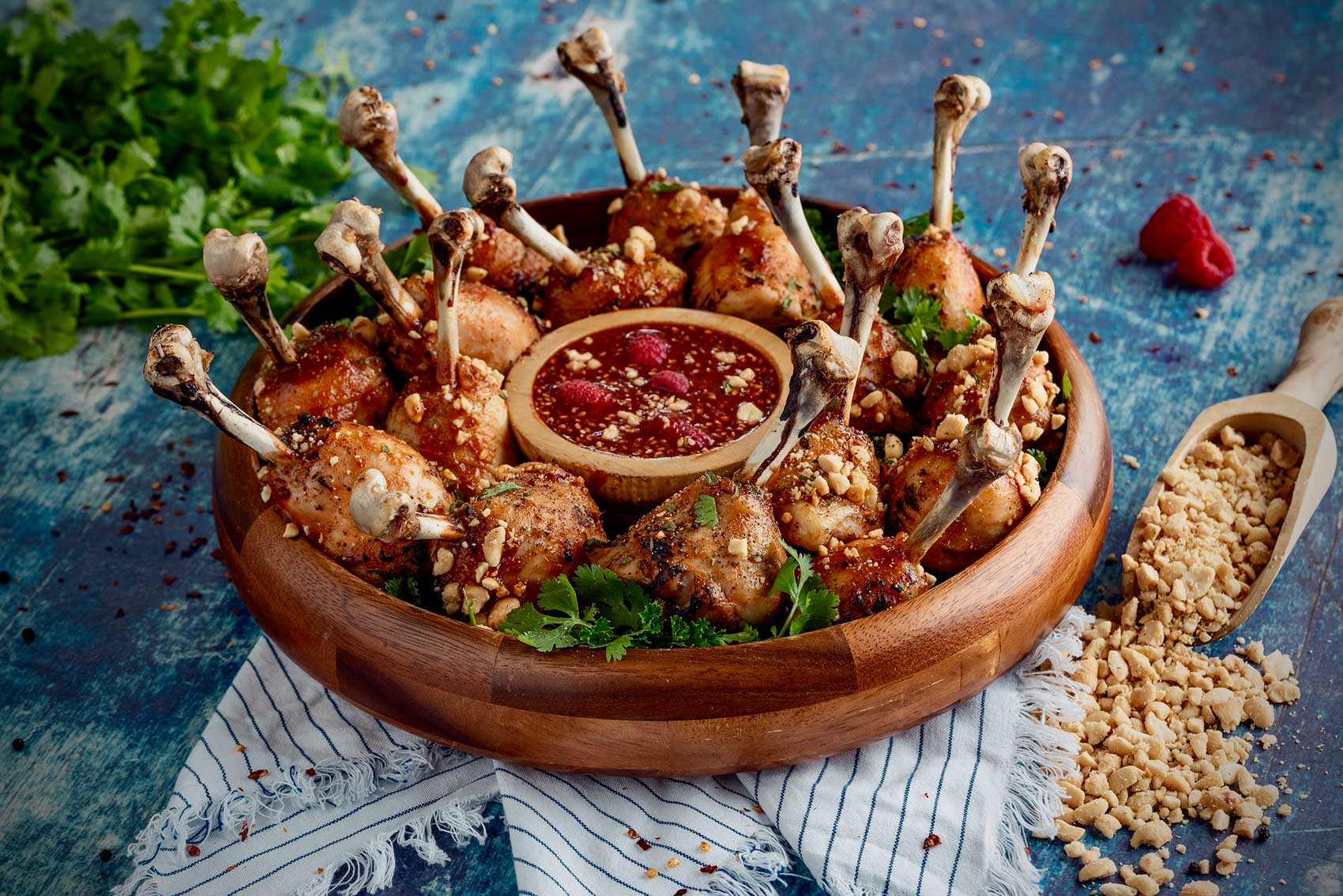 Peanut Butter & Jelly Chicken Lollipops