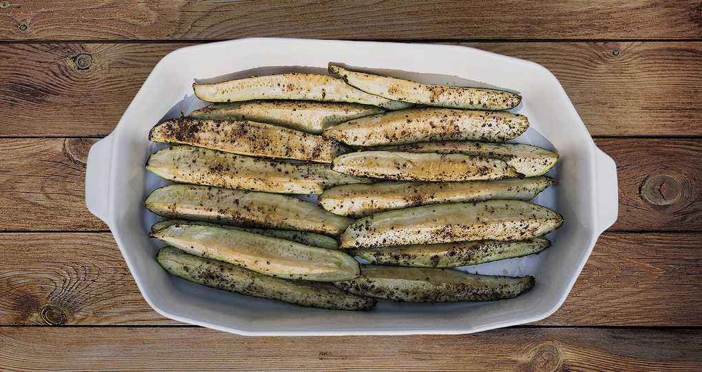 Grilled Zucchini from Top View