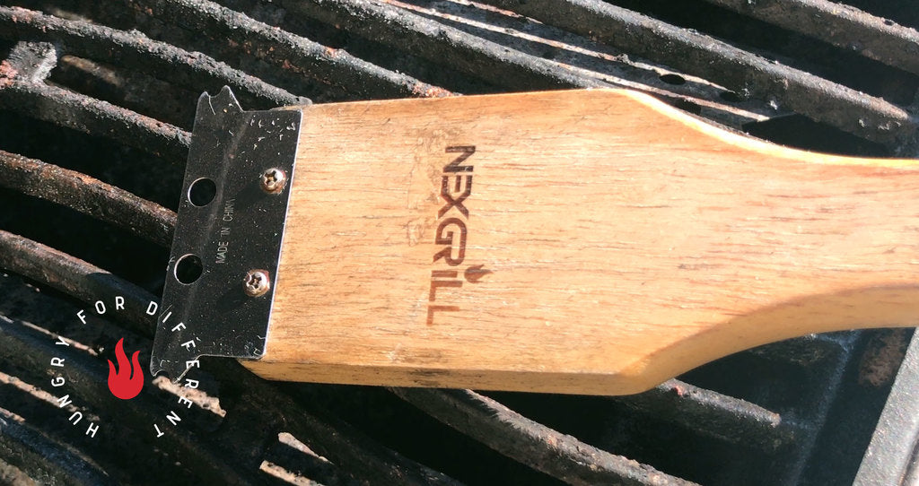 nexgrill grill brush cleaning a grill