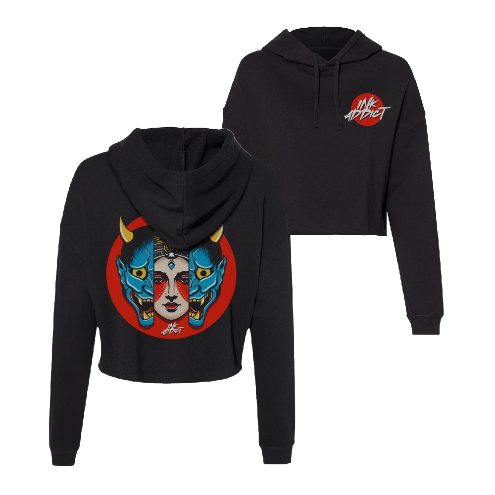 Image of Two Faced Cropped Hoodie