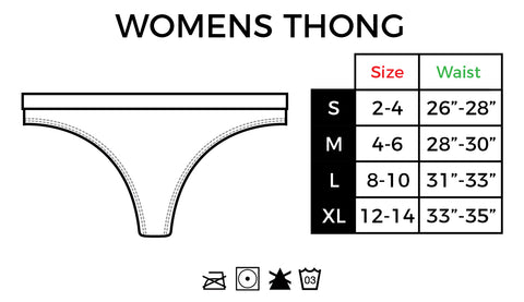 Size Chart Thong