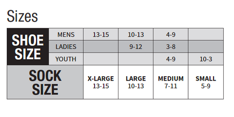 Size Chart Socks