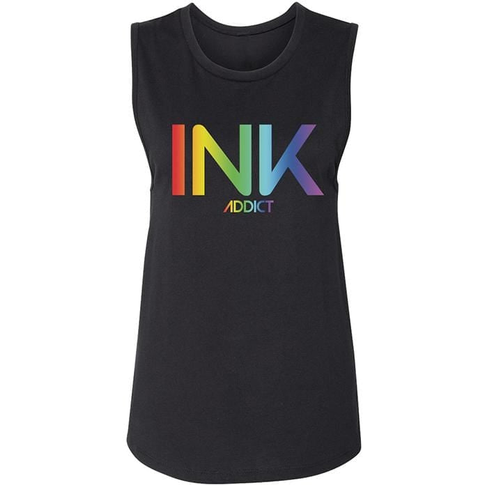 Image of INK Rainbow Women's Muscle Tank Top