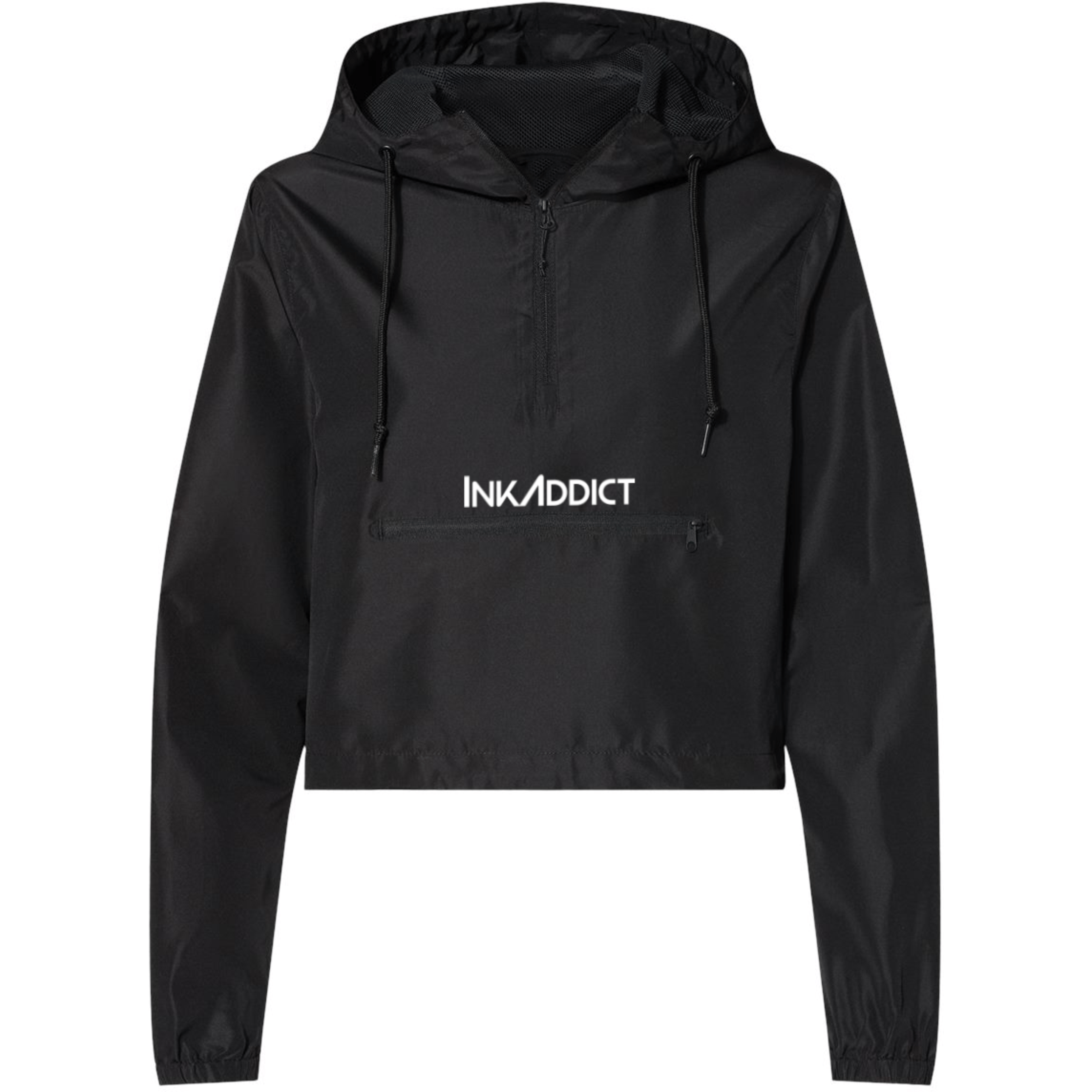 Image of InkAddict Black Cropped Women's Windbreaker