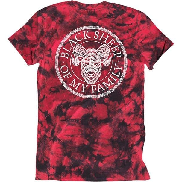 Image of Black Sheep Men's Red Crystal Tie Dye Tee