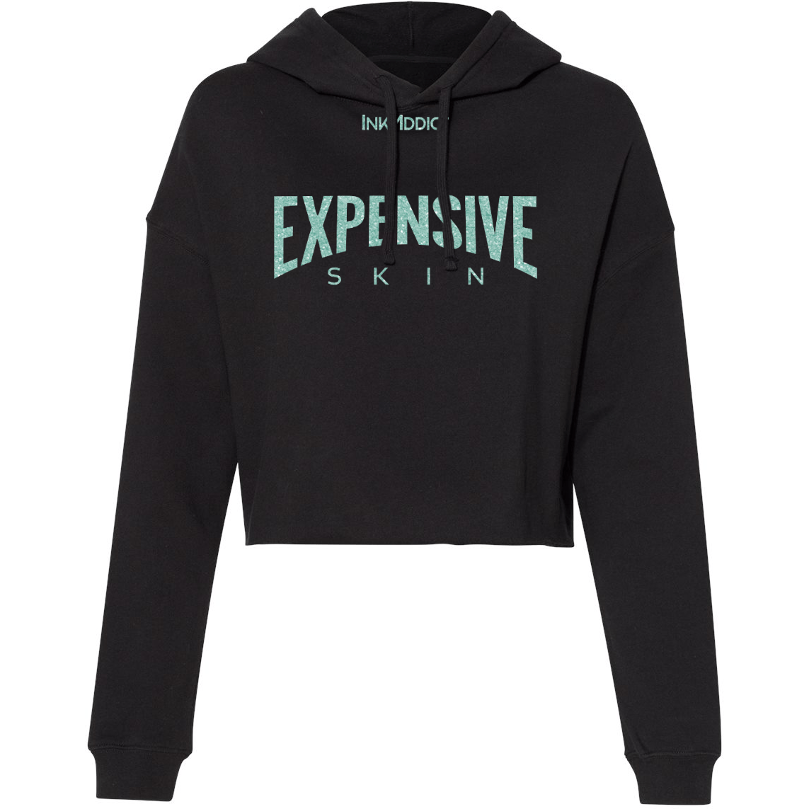 Image of Expensive Skin III Glitter Women's Cropped Hoodie