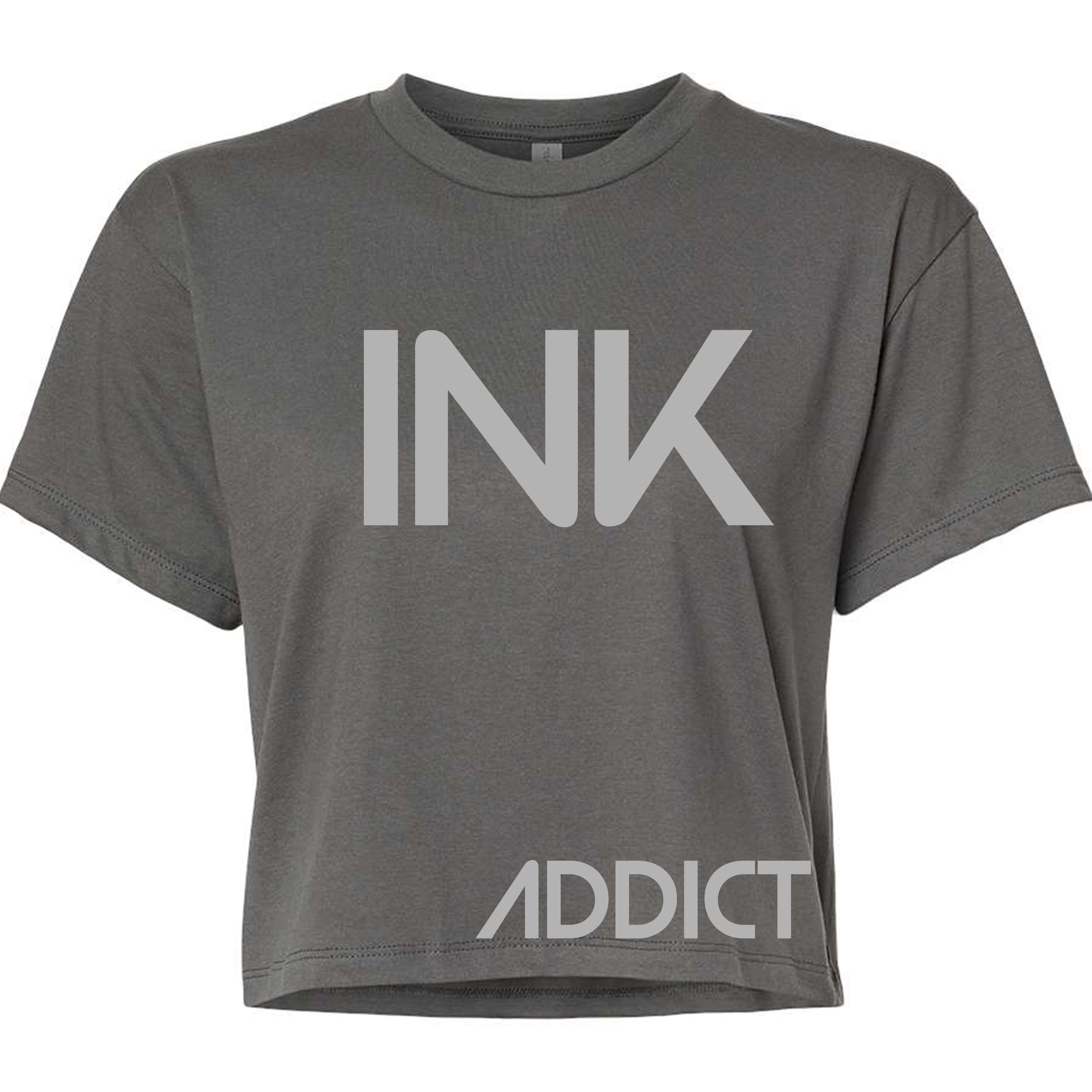 Image of INK Women's Cropped Tee Gray