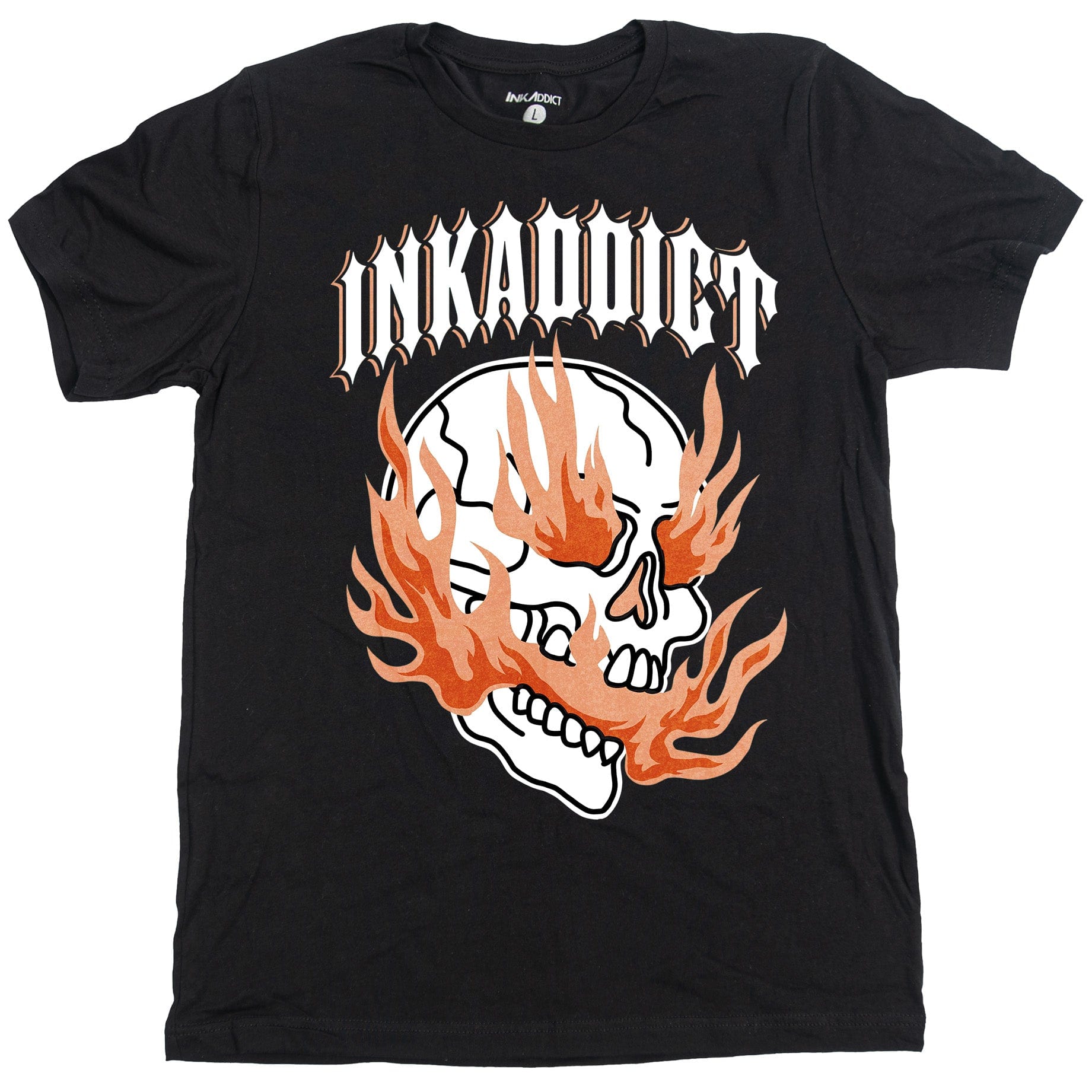 Image of Flame Skull Black Tees