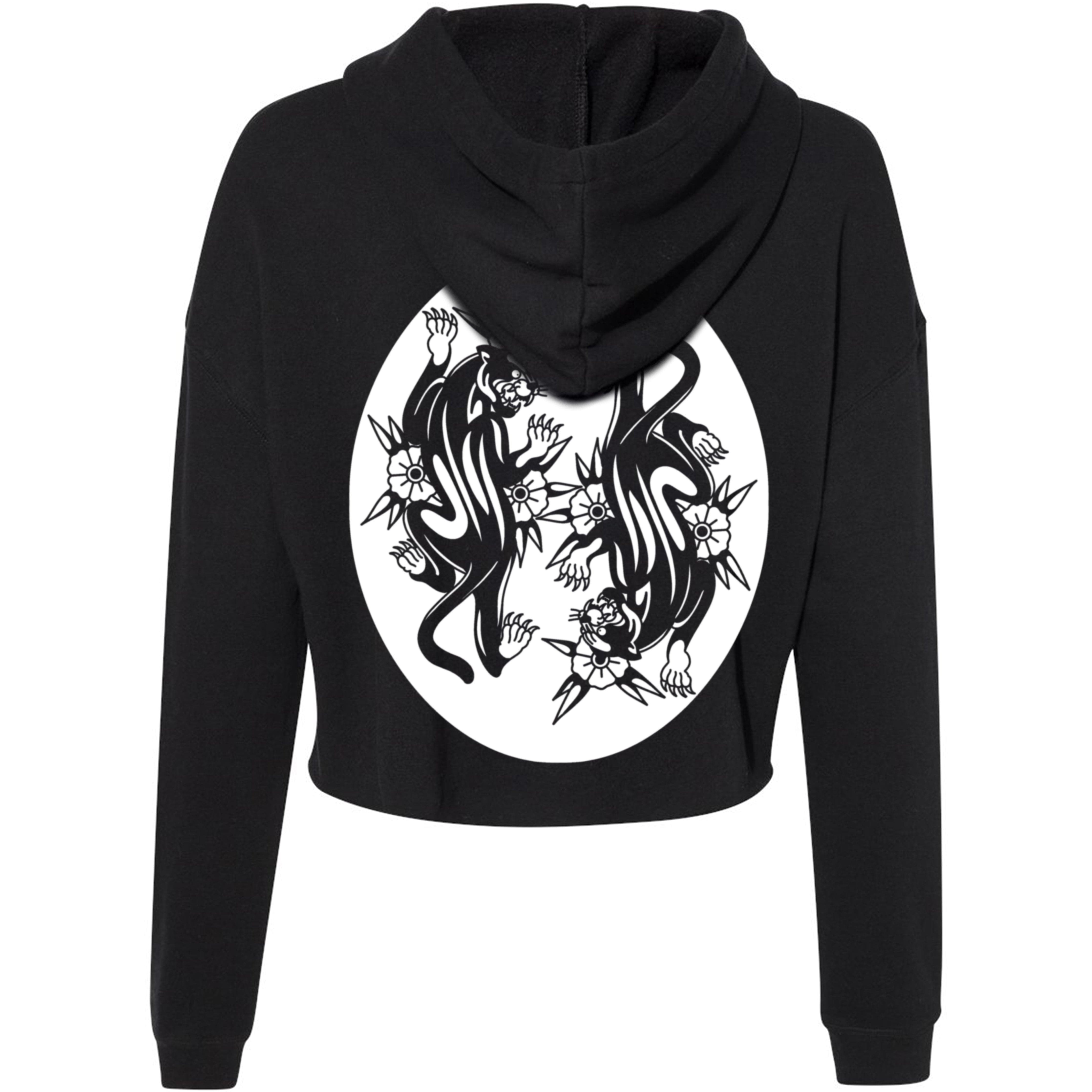 Image of Dual Panther Women's Cropped Hoodie