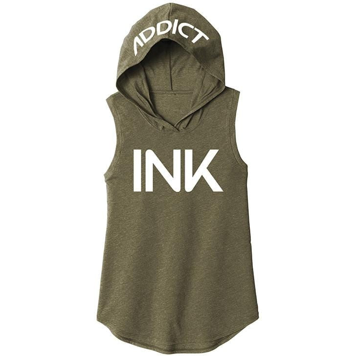 green sleeveless hoodie