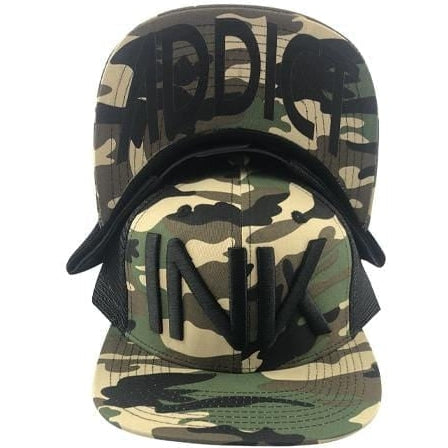 Image of INK Camo/Black Flat Bill Trucker