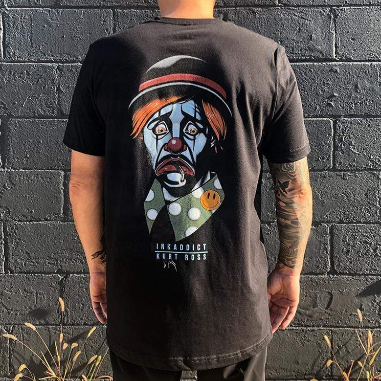 Kurt Ross Sad Clown Men's Black Tee