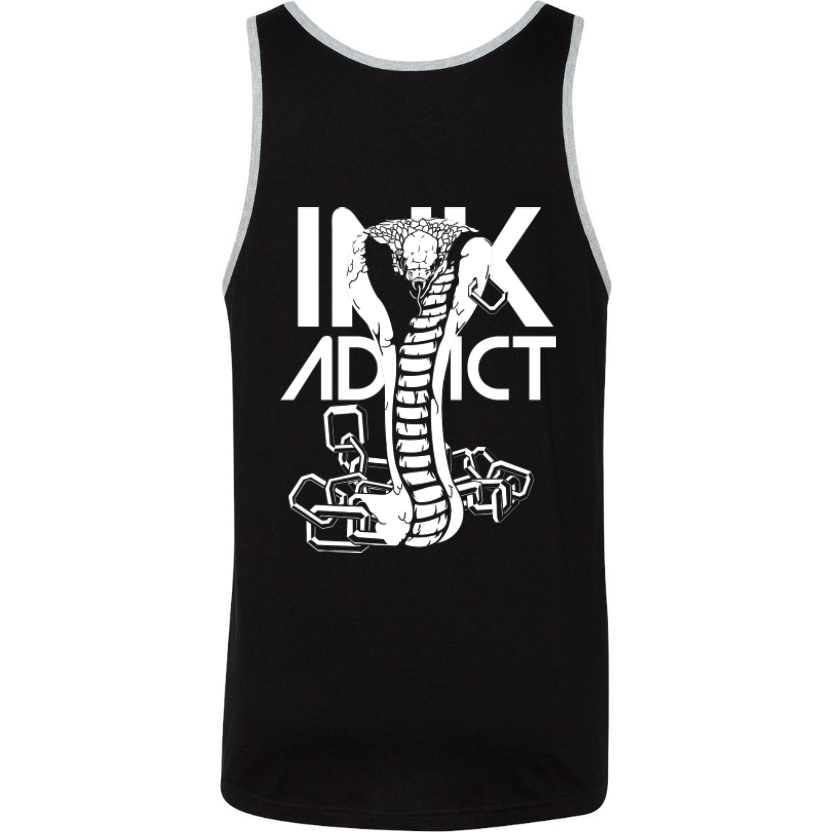 Image of INK Rattler Men's Heather Grey/Black Tank