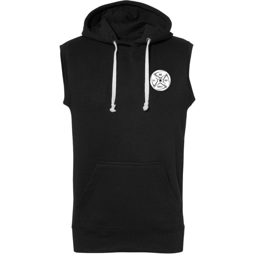 Image of Physically Fit Wired Men's Black Sleeveless Hoodie