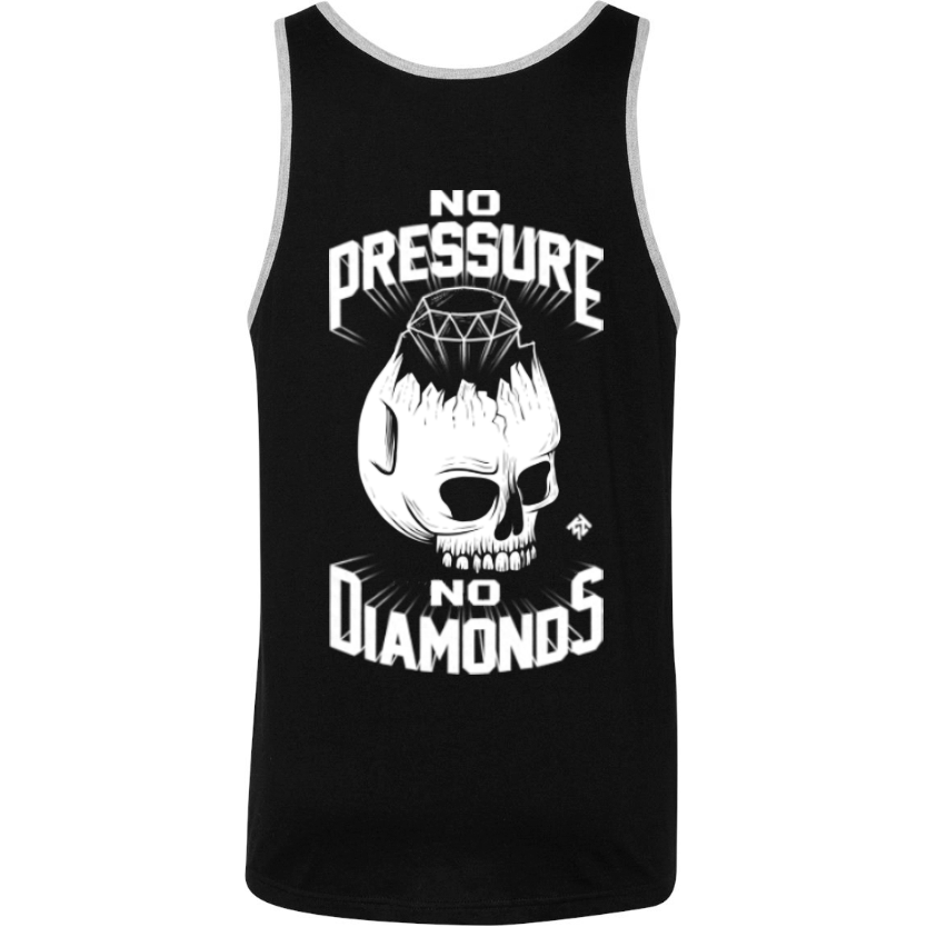 Image of No Pressure No Diamonds Black/Heather Grey Tank