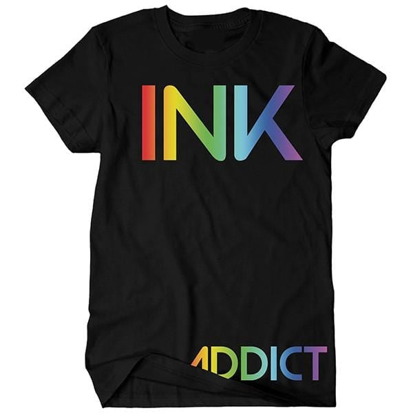 Image of INK Rainbow Men's Black Tee