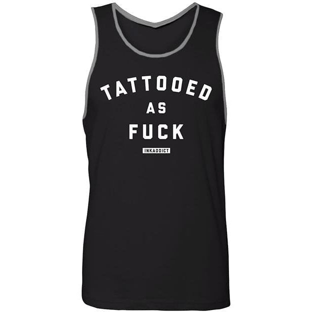 Image of Tattooed As Fuck Black/Heather Grey Tank