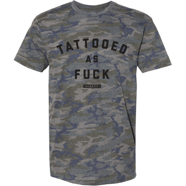 Image of Tattooed As Fuck Unisex Camo Tee