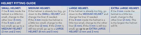 Irh Helmet Size Chart