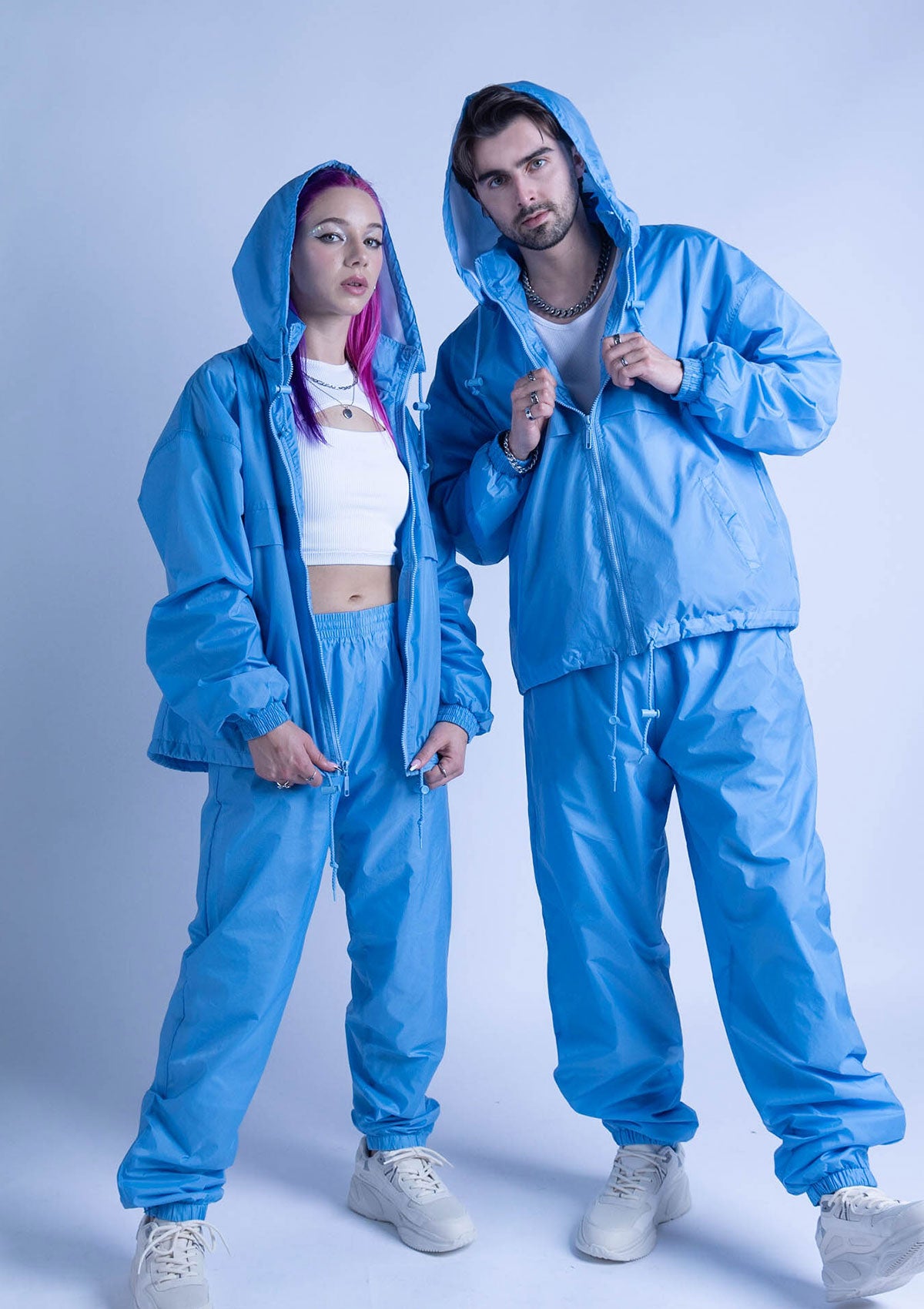 2600S Unisex Full Zipper Taffeta Nylon Tracksuit Jacket and Sweatpants