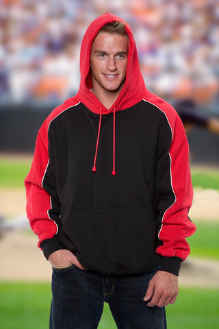 two tone hooded sweatshirt