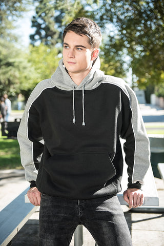 two tone hooded sweatshirt