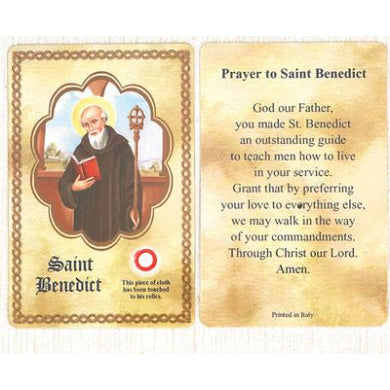St. Benedict Relic Card – The Catholic Gift Store