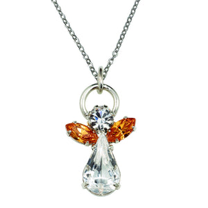 November Angel Birthstone Necklace 