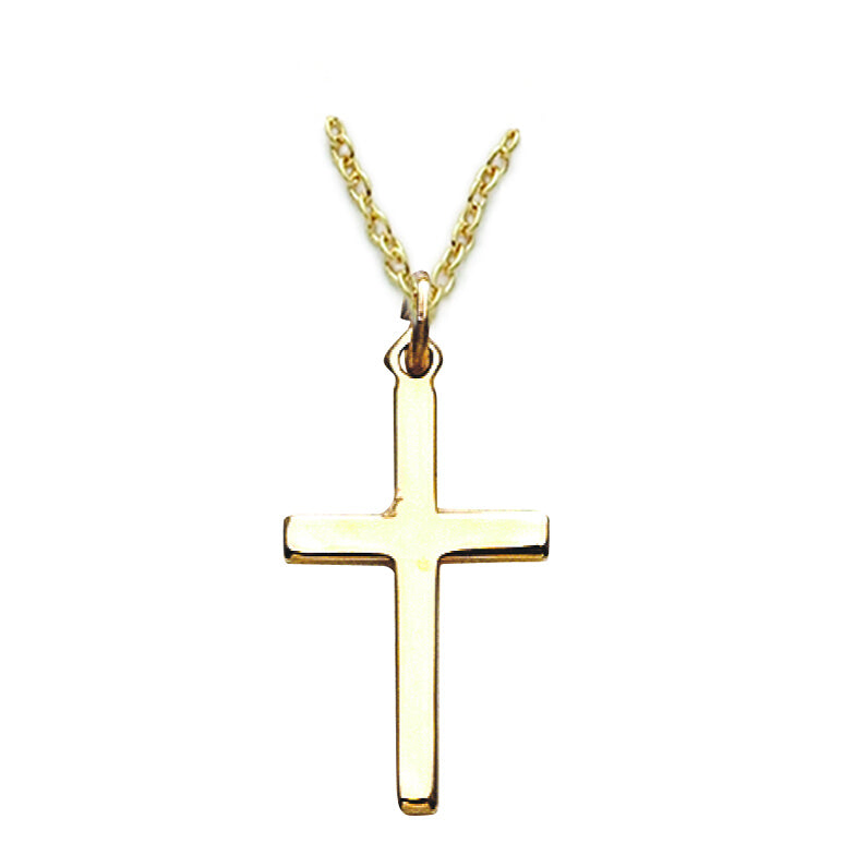 Plain Gold Cross – The Catholic Gift Store