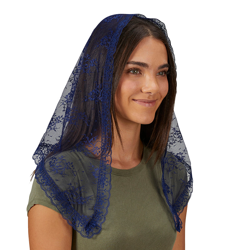 Blue Lace Traditional Chapel Veil – The Catholic Gift Store