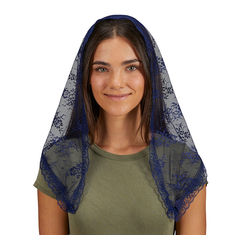 Blue Lace Traditional Chapel Veil – The Catholic Gift Store