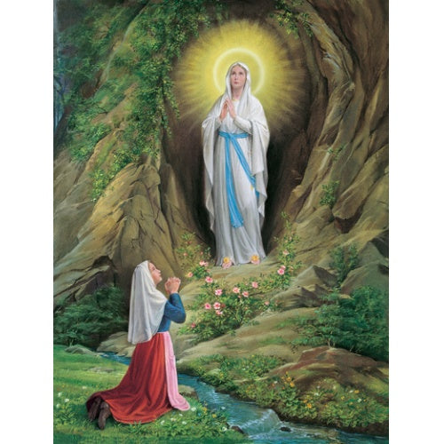 Our Lady of Lourdes 8x10 Carded Print – The Catholic Gift Store