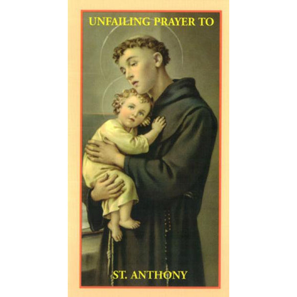 The Unfailing Prayer to St. Anthony Prayer Card – The Catholic Gift Store