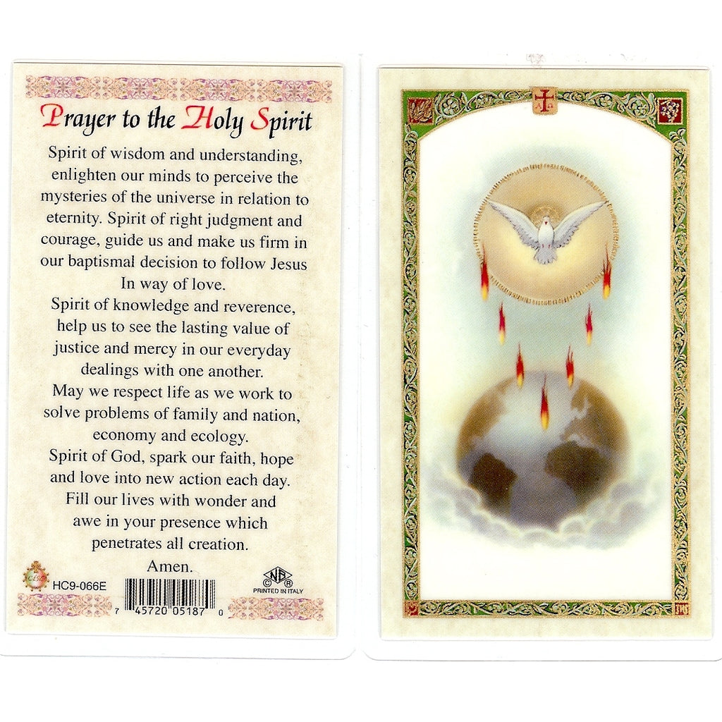 Holy Spirit Prayer Card The Catholic Gift Store