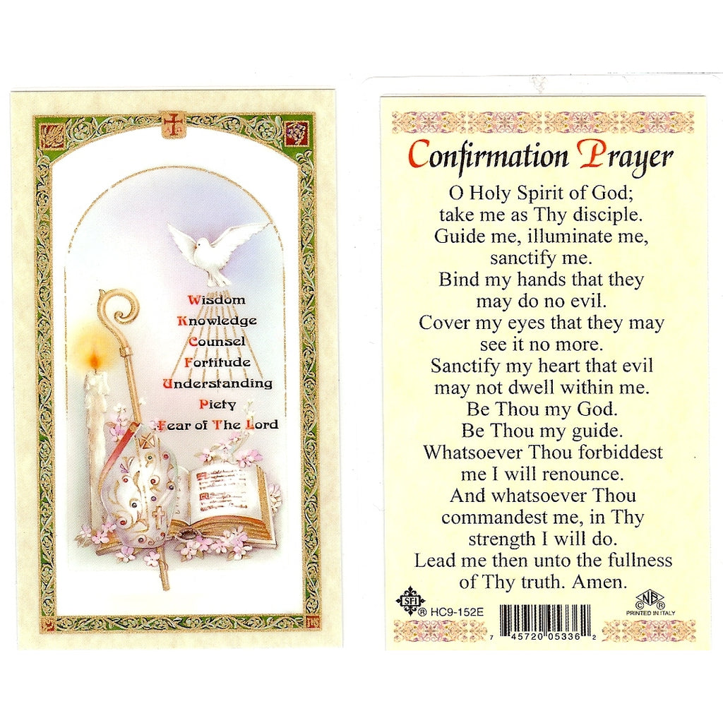 Confirmation Prayer Card The Catholic Gift Store