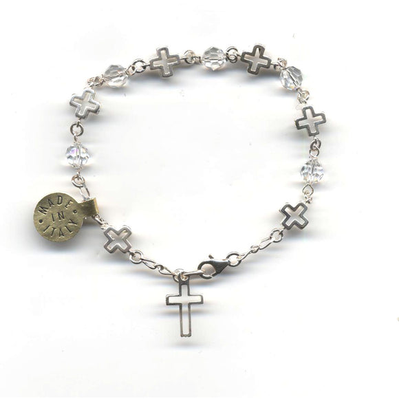 Clear Swarovski Crystal Rosary Bracelet – The Catholic Gift Store