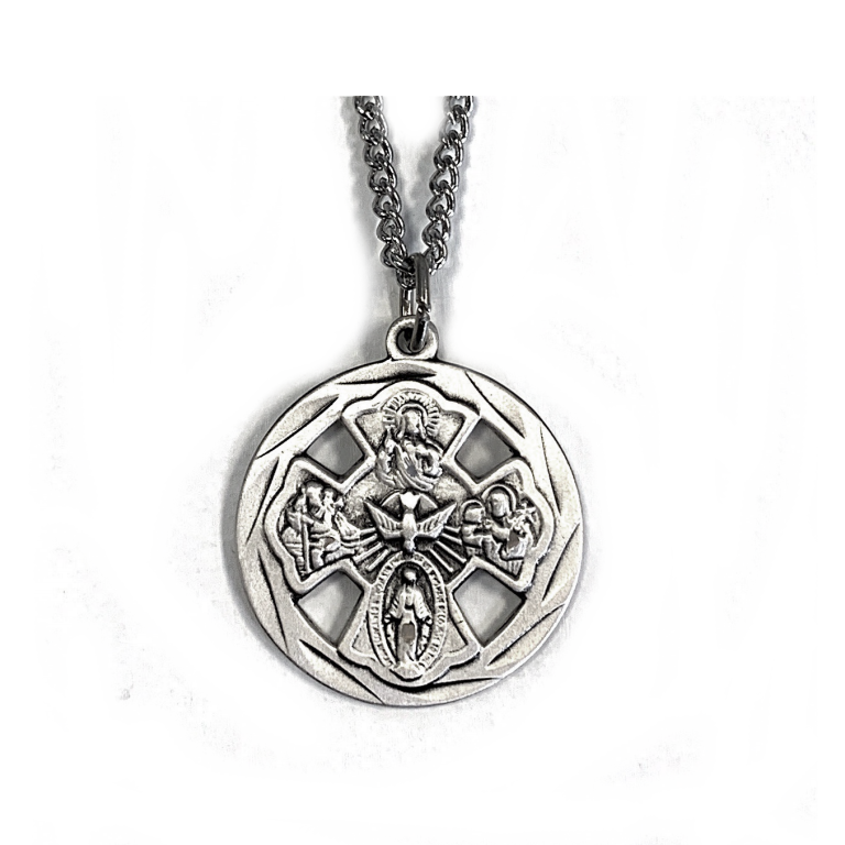 5 Way Round Sterling Silver Medal The Catholic T Store