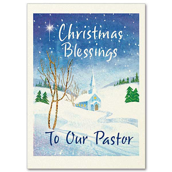 Christmas Blessings Pastor Card – The Catholic Gift Store