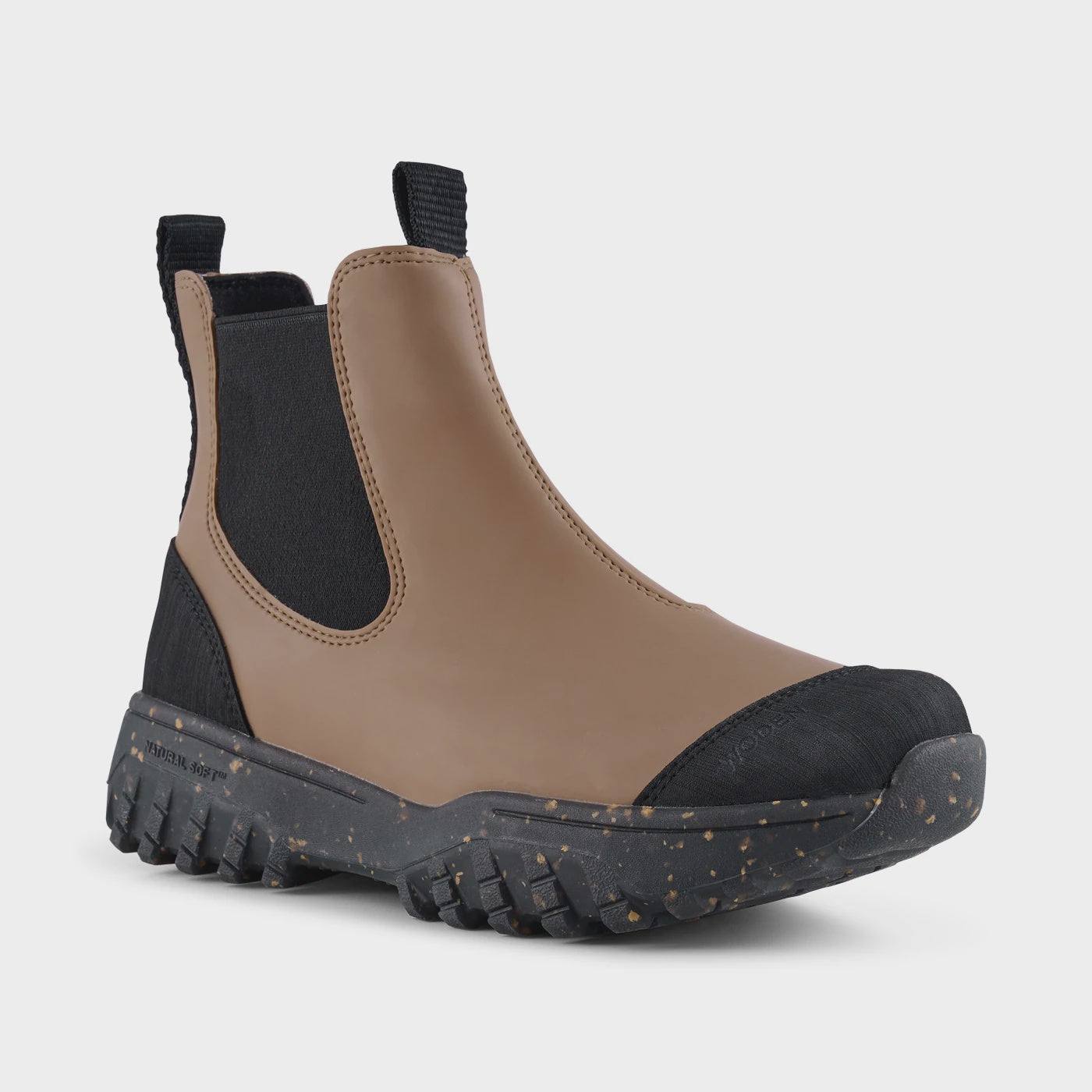 Woden Magda Track Boot - Latte/Leather