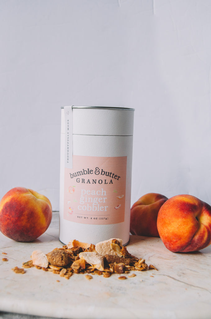 Peach Ginger Cobbler Granola by bumble & butter