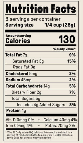 Chai Granola from Jamie's Farm Nutrition Facts