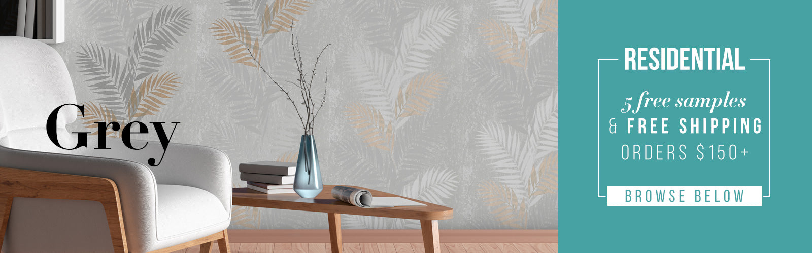 Dove Grey Fabric, Wallpaper and Home Decor