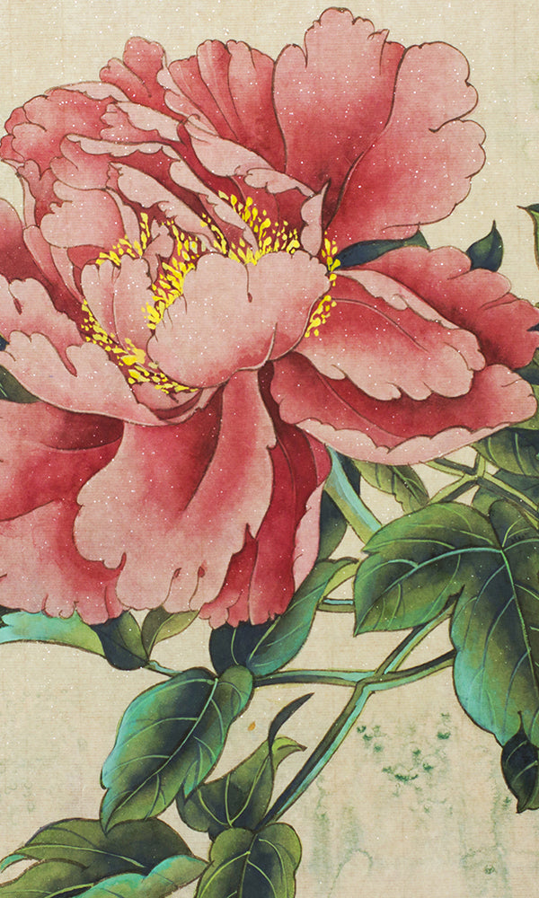 Pink Japanese Blooming Peony Mural Wallpaper M9454 | Mural Wallpaper ...