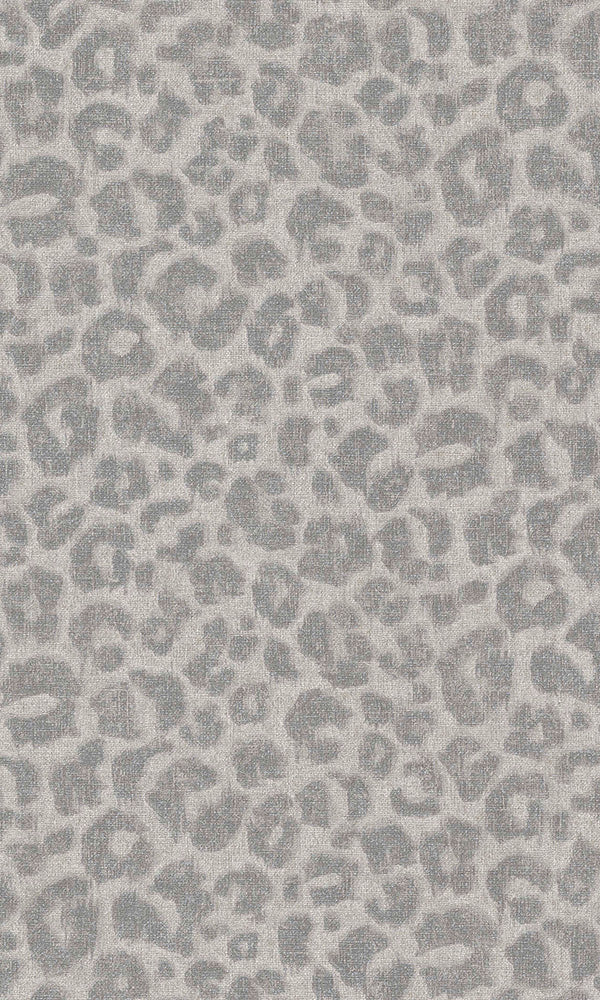 G67463 Grey, White Cheetah Print Wallpaper