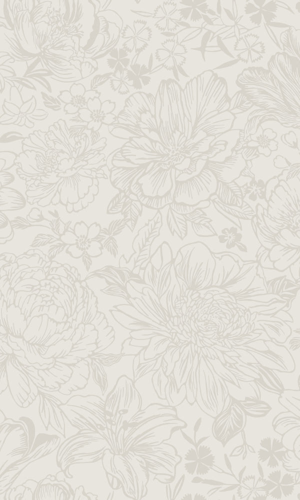 Fine Decor Dacre White Floral Wallpaper