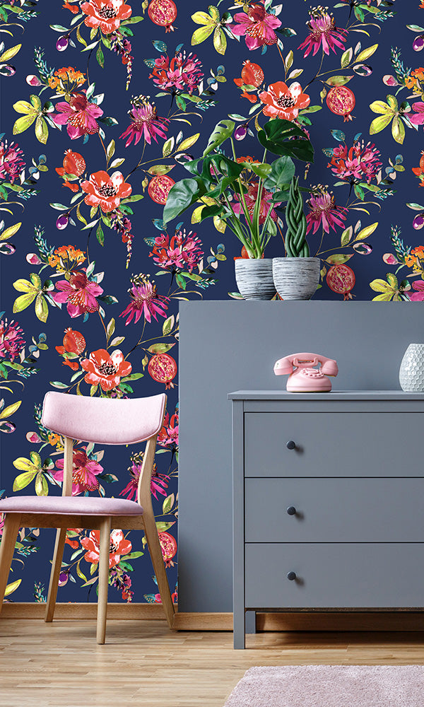 Bold Floral Wallpaper – Walls Republic US