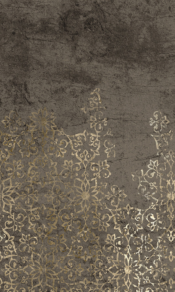 Brown Climbing Floral Ornamental Mural Wallpaper M9469 – Walls Republic US