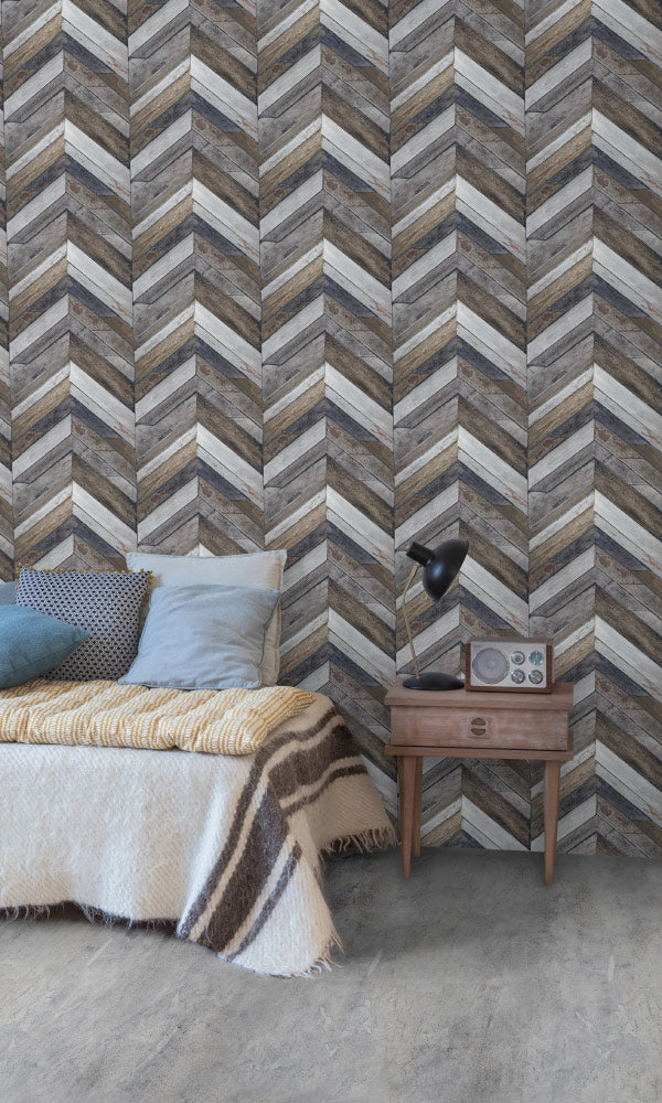 Cozy Rustic Wallpaper Rough Herringbone Wallpaper R6699 Walls Republic Us